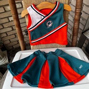 NFL Reebok Miami Dolphins girls  Cheerleader 2 piece Outfit